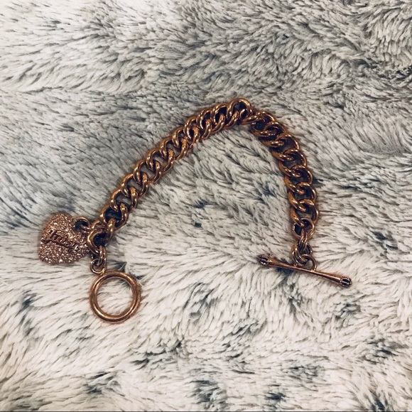 Juicy Couture Rose Gold Charm Toggle Bracelet - Picture 2 of 3